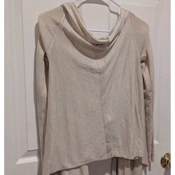 DKNY Size XS/S Oatmeal Convertible Cozy Open Front Cardigan nWT - Picture 8 of 11